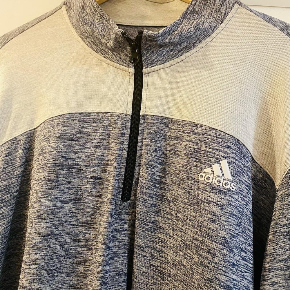 adidas long sleeve golf shirt XL gray